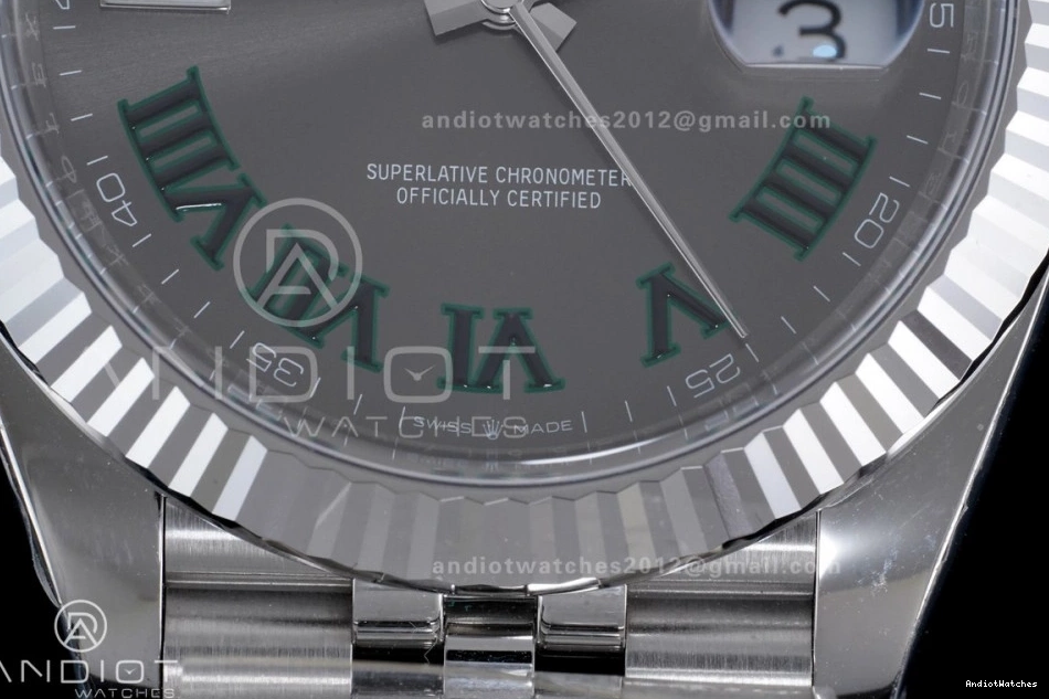 41 657 Edition Datejust Dial Clean Steel SS 904L Durable Best Gray SS 1:1 Bracelet SH Green Roman on 0801